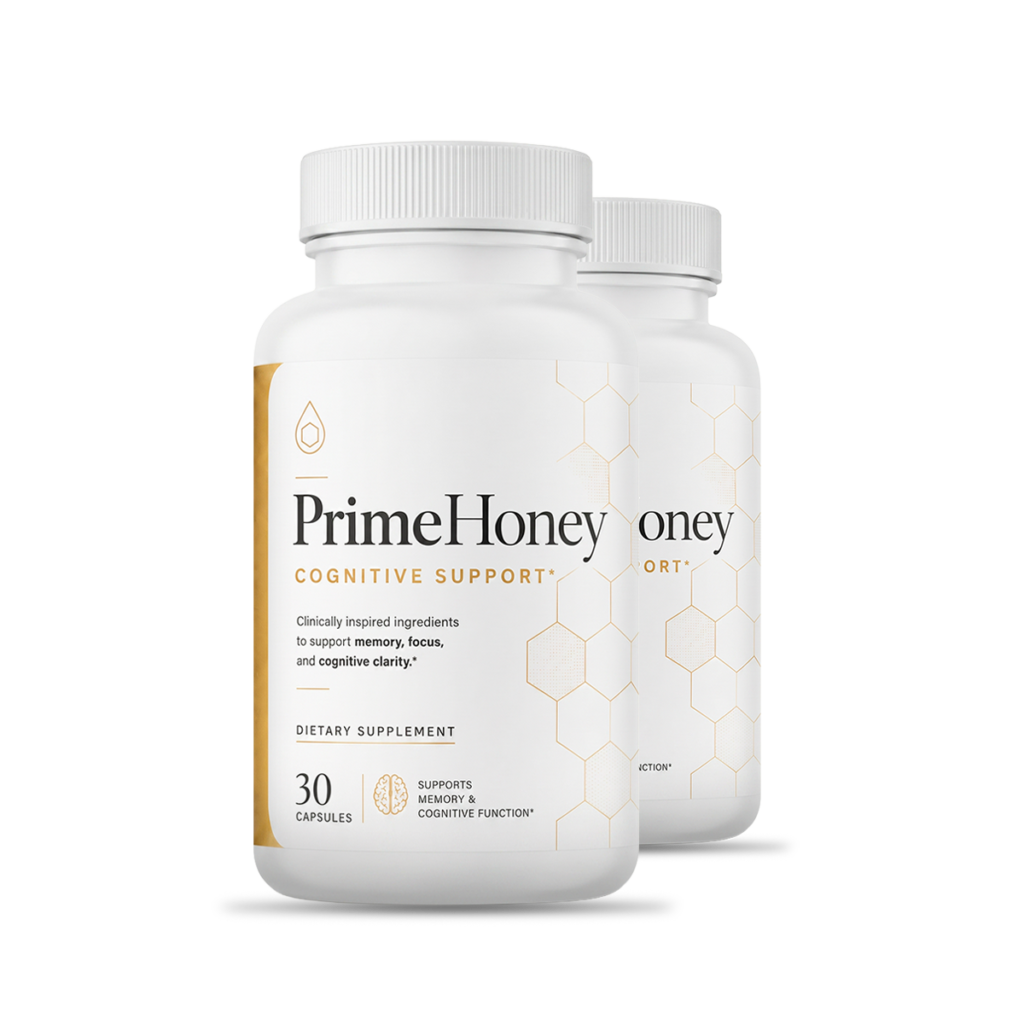 PrimeHoney 2 bottle starter package — 60 day supply of cognitive support capsules
